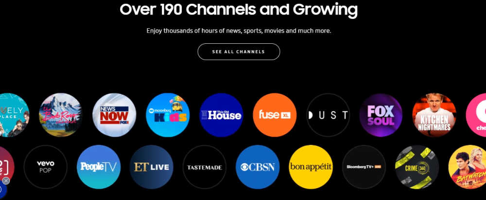 Samsung TV Plus Channel List